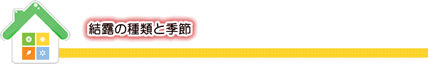 結露の種類と季節